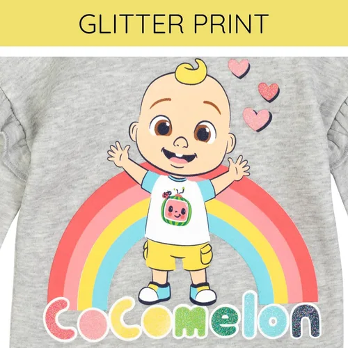 Miniatura 6 de CoComelon JJ - Conjunto de sudadera y pantalones de forro polar para niñas pequeñas