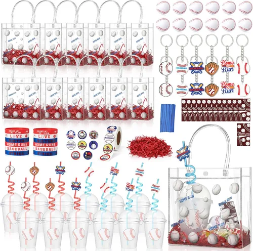 Miniatura 8 de Yungyan 87 piezas de regalos de fiesta de voleibol, 12 juegos de suministros de fiesta de cumpleaños deportivos, bolsas de regalo, incluyendo bolsa