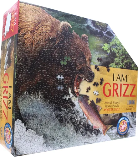 Miniatura 3 de Madd Capp Puzzles - I AM Grizz - Rompecabezas de 1000 piezas con forma de animal, multicolor