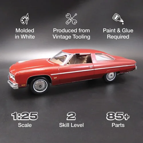 Miniatura 2 de MPC 1976 Chevy Caprice w/Trailer 2T Kit de modelo a escala 1:25