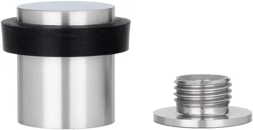Miniatura 11 de Topes de puerta EVI Tope de puerta de acero inoxidable negro - Cierre de tornillo - Protector de goma negro - Tope de puerta de 0.79 x 0.99