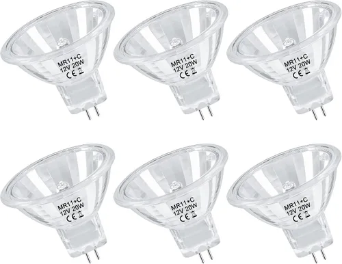 Miniatura 10 de MR11 Halogen Bulb 10W 12V FTD Spotlight Bulb,GU4 Bi-Pin Base with Glass Cover for Landscape,Accent,Track Lights,Fiber Optics,Christmas,Dimmable,Warm