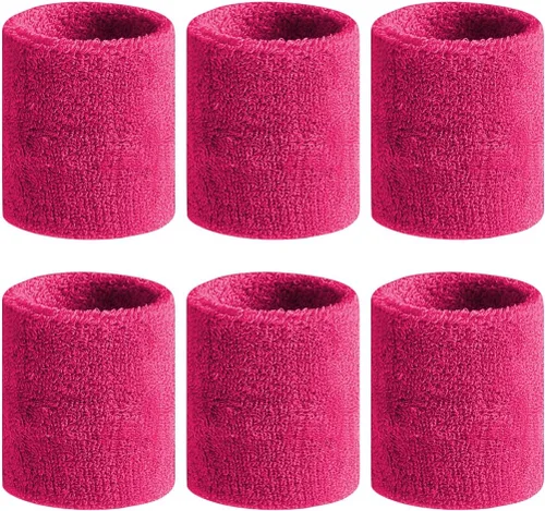 Miniatura 29 de BEACE Bandas para el sudor - Muñequeras deportivas para hombres y mujeres - Absorción de humedad, tela de rizo de algodón atlética para tenis