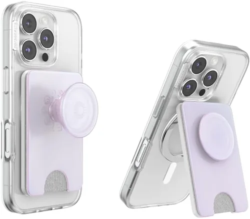 Miniatura 14 de Cartera para teléfono PopSockets con soporte expandible, tarjetero para teléfono - Rosa suave Rosa rubor