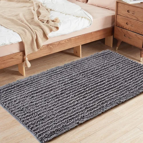 Miniatura 65 de FLOLEOPA Alfombras de Baño de Microfibra de Felpa Suave, Alfombras de Baño Absorbentes Antideslizantes Lavables a Máquina, Tapetes de Baño para Beige