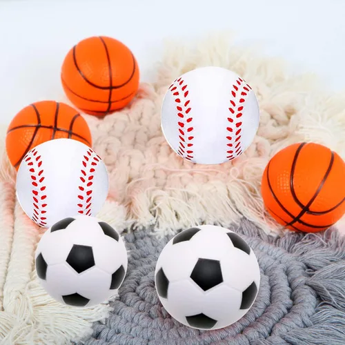 Miniatura 7 de 20/40 pelotas de béisbol para el estrés para niños de 1.6 pulgadas, mini pelota deportiva, pelotas pequeñas de espuma para apretar, alivio