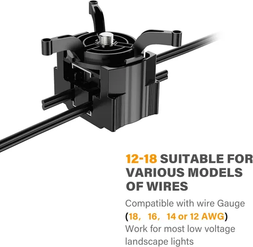 Miniatura 2 de Conector de cable para divisor de cable de bajo voltaje, paquete de 4 conectores de terminales de iluminación de paisaje al aire libre 8150-9801-04