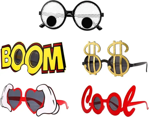 Miniatura 2 de ZAKVOOR 10 pares de gafas de sol de verano divertidas para eventos y fotos, accesorios para cabina de fotos