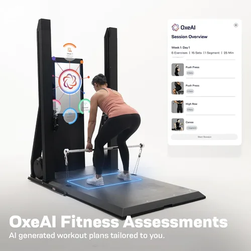 Miniatura 3 de OxeFit XS1 Peak Smart Home Gym - Máquina todo en uno de fuerza, cardiovascular y pilates con entrenamientos adaptativos, entrenamiento de IA