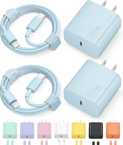 Miniatura 14 de Cargador tipo C para iPhone 17, 16, 15, carga rápida, cargador USB C, con 2 cables de 6 pies para iPhone 17/17 Plus/17 Pro Max/16/16 Plus/16 Pro