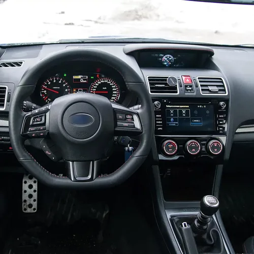 Miniatura 2 de Pomo de Palanca de Cambios Manual: Pomo de Palanca de Cambios de Cuero PU de 6 Velocidades de Reemplazo para Subaru WRX/STI 2015-2022 Varilla
