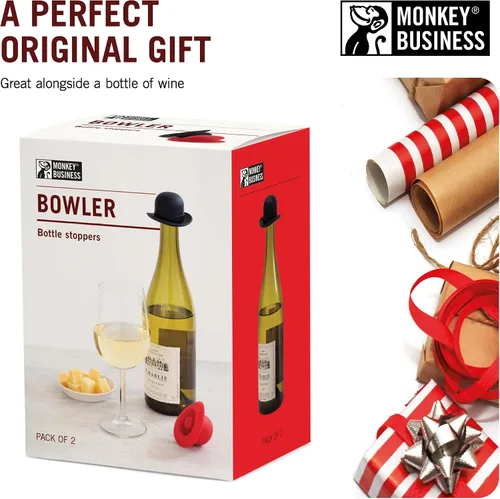 Miniatura 6 de Tapón de vino de silicona Monkey Business Sella la botella y mantiene el vino fresco/Lindos accesorios para vino/Gadgets de cocina/Tapón