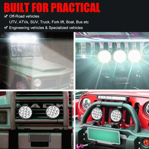 Miniatura 8 de Ourbest H5001 - Luces LED Par46 para foco, 5.75 pulgadas, 5-3/4 pulgadas, luz redonda para camión, todoterreno, lámpara de trabajo LED, haz sellado