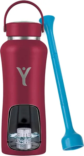 Miniatura 19 de DYLN - Botella de agua de hidrógeno Crea agua alcalina hidratante rica en hidrógeno hasta 9 pH Botella de agua de acero inoxidable aislada al