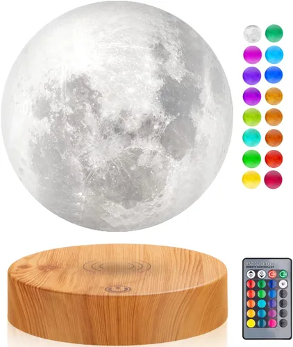 Miniatura 10 de UVEHAS Lámpara de luna levitante de 16 colores de levitación magnética flotante impresión 3D LED luz de luna giratoria en Air Luna Luces nocturnas