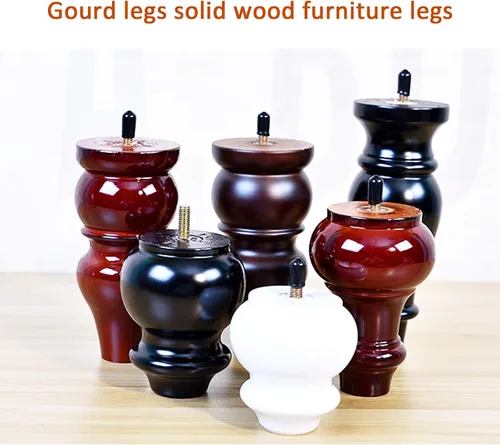 Miniatura 5 de Patas de madera maciza, patas de sofá con varilla roscada M8, patas de gabinete de mesa auxiliar, patas de repuesto para cómoda, cama, soporte