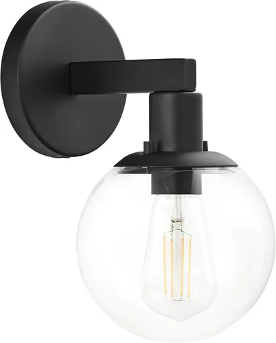 Miniatura 8 de Linea di Liara Aplique de pared de níquel cepillado con forma de globo de cristal, apliques de pared modernos de mediados de siglo, apliques