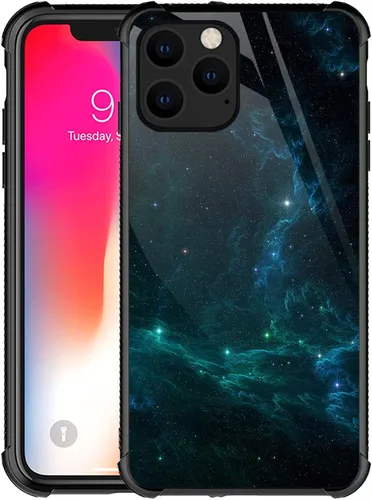 CARLOCA Compatible con iPhone 12 Pro Max, increíble diseño de patrón de luz espacial nebulosa para niñas, mujeres y niños, a prueba de golpes,