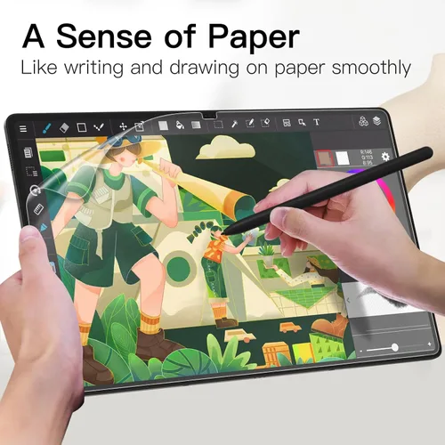 Miniatura 3 de JETech Protector de pantalla de papel para Samsung Galaxy Tab S10 Ultra/Tab S9 Ultra de 14.6 pulgadas, antirreflejo, película de PET mate
