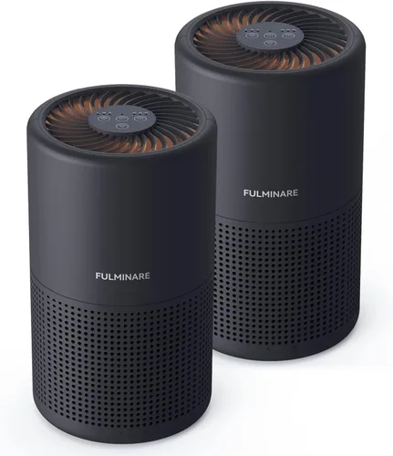 FULMINARE Purificadores de aire para dormitorio H13 Filtro de aire HEPA verdadero Purificador de aire silencioso con luz nocturna Purificador de