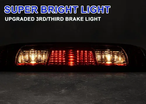 Miniatura 4 de PIT66 Tercera luz de freno trasera de montaje alto compatible con Chevy Silverado 2015-2021/compatible con GMC Sierra 1500 2500 3500 2015-2021 Rojo