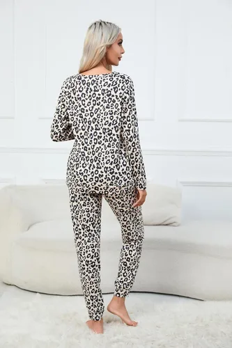 Miniatura 156 de Ekouaer Conjunto de pijama de manga larga para mujer, ropa de dormir suave con cuello redondo y bolsillos