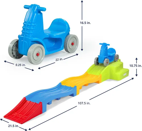 Miniatura 5 de Simplay3 Montaña rusa expandible de lujo con pistas, pista de carreras de descenso para niños en crecimiento, juguete para niños en interiores