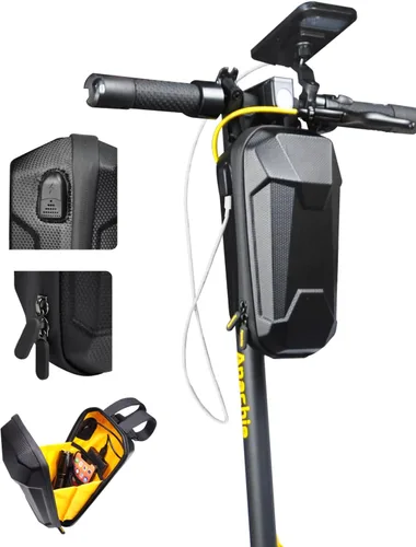 Bolsa de almacenamiento para scooter con puerto de carga USB, bolsas de manillar para patinete eléctrico, bicicleta eléctrica, ebike Correas largas