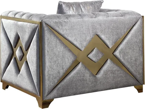 Miniatura 4 de Silla de estilo moderno en plata