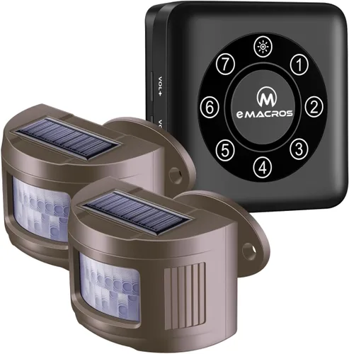 Miniatura 8 de eMACROS Alarma inalámbrica solar de entrada inalámbrica de 1/2 milla de largo alcance (receptor único)