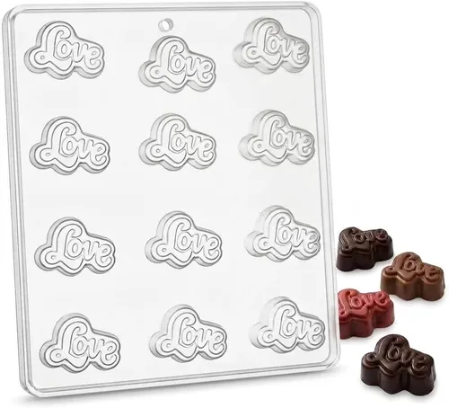 Miniatura 4 de Love Bite - Molde de caramelo de chocolate para el día de San Valentín 3025, 12 cavidades, 1.5 x 2 pulgadas