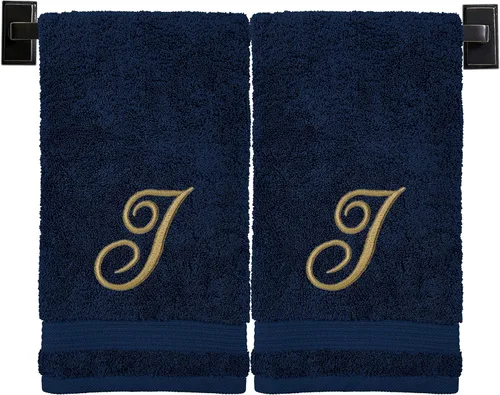 Miniatura 9 de Toallas de mano con monograma para baño Toallas turcas de algodón de lujo Bordadas en Estados Unidos Juego de 2 Elige el color del juego
