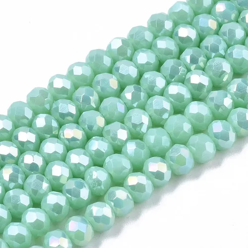 Miniatura 29 de Elecrelive 660 piezas Cuentas de Cristal Briolette de 4mm Cuentas de Vidrio Rondelle Color AB Cuentas de Vidrio Facetadas Sueltas para Bisutería