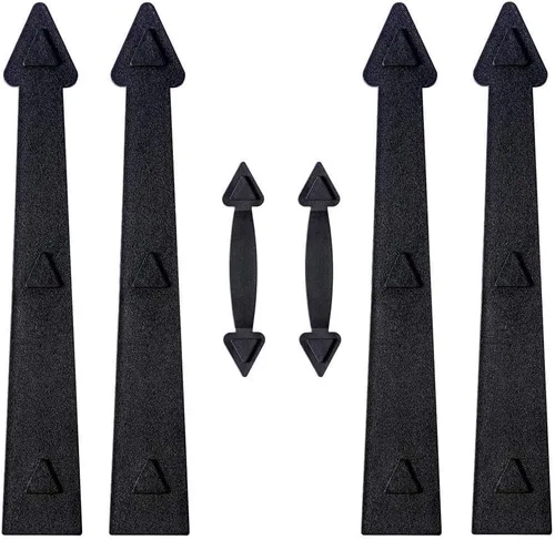 skysen Kit de Herrajes Magnéticos Decorativos para Puerta de Garaje con Bisagras Falsas, Manijas y Accesorios, Color Negro (cxckls)