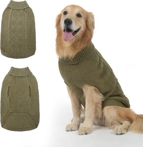 Miniatura 14 de Mihachi Suéteres para Perros Pequeños y Medianos Niña o Niño, Camisa Cálida y Suave para Perros, Abrigo para Perros para Clima Frío con Cuello
