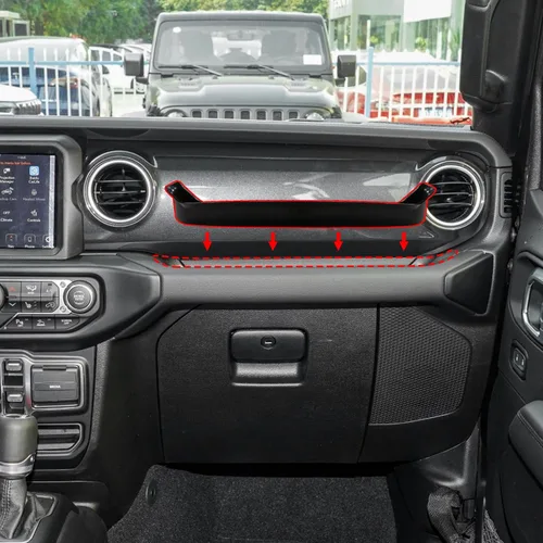 Miniatura 7 de Caja de almacenamiento organizadora de consola central de 4 piezas para Jeep Wrangler JL JLU y Gladiator JT, organizador de bandeja de consola