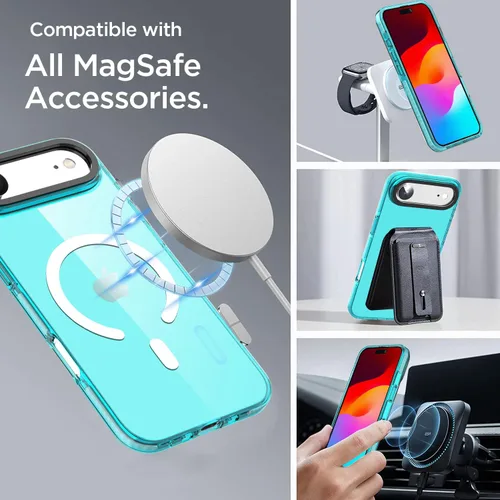 Miniatura 361 de AICase Funda protectora para iPhone 16 compatible con iPhone 16, delgada, ligera, transparente [no amarillenta] Diseño vibrante