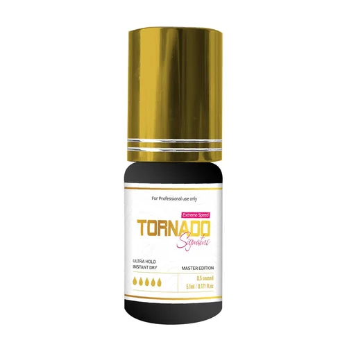 THE LASH SUPPLY Pegamento de extensión de pestañas Tornado de 0.17 onzas, suministros de extensión de pestañas, viscosidad media, retención – hasta