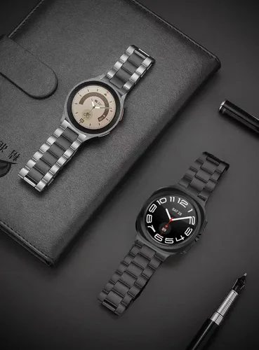 Miniatura 7 de Olytop para Galaxy Watch Ultra Correas 47mm (2024/2025), Correa de Reemplazo de Pulsera de Acero Inoxidable Metálica para Negocios, Hombres y Negro