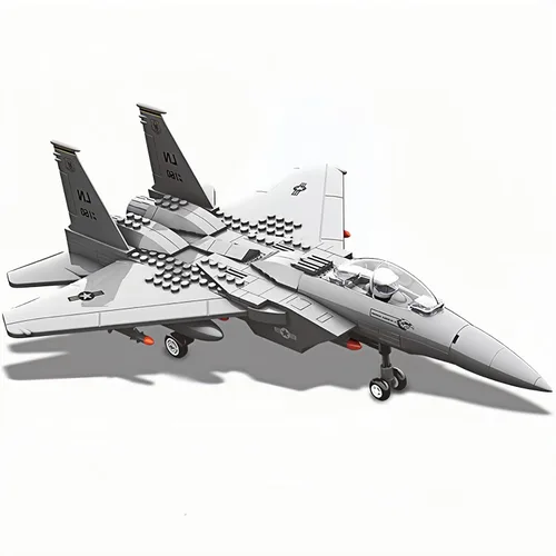 Avión de combate F-15 Eagle militar compatible con Lego, avión de juguete de 270 piezas para niños de 10 años en adelante y adultos, juguetes de