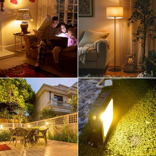 Miniatura 2 de Lustaled Bombillas halógenas de 500 W, R7s, bombilla LED de 4.646 in, 4.7 pulgadas, bombillas halógenas T3, 2800 K, blanco cálido, tipo J, doble