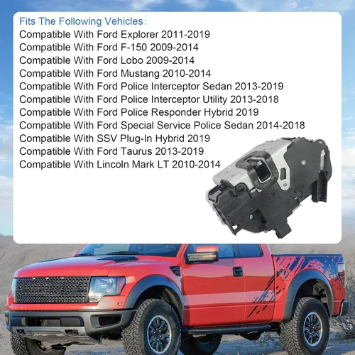 Miniatura 2 de DICMIC Actuador de Latiguillo de Cierre de Puerta Compatible con el Lado Derecho Trasero del Pasajero para Ford Explorer 2011-2019 Ford F-150