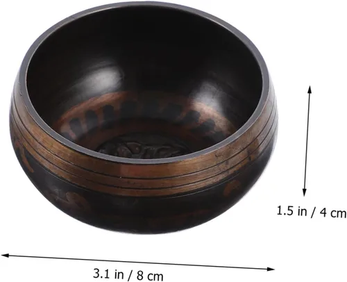 Miniatura 9 de SUPVOX 1 Unidades Buda Sound Bowl Budista Bowl Music Sound Bowl Alms Bowls Yoga Sets Crystal Sets Meditation Bowl Copper Singing Bowl Meditación