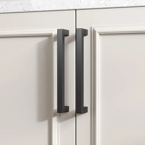 Miniatura 5 de Goldenwarm - Paquete de 30 tiradores de cajón cuadrados negros de acero inoxidable para gabinetes de cocina modernos, centro a centro de 5 pulgadas