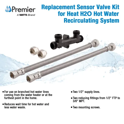 Miniatura 5 de Watts (596816) kit de válvula con sensor con sistema de recirculación de agua caliente instantánea