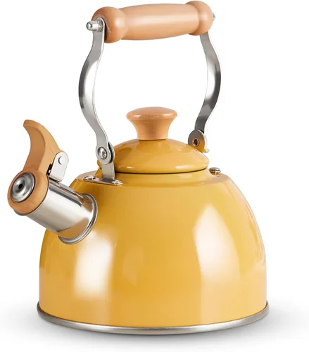 Miniatura 14 de ROCKURWOK - Hervidor de Té, Tetera con Mango Ergonómico de Toque Frío, Tetera de Acero Inoxidable de Grado Alimentario, Hervidor de Té para Estufa