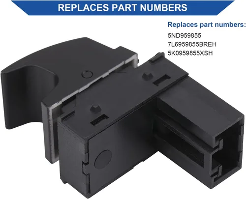 Miniatura 5 de Obaee Interruptor de control de ventana eléctrica para puerta, botón lateral del pasajero, compatible con VW Volkswagen Golf Caddy Rabbit EOS Jetta