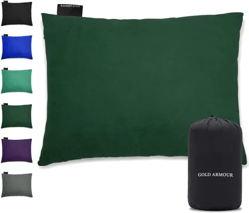 Miniatura 8 de Gold Armour Almohada de espuma viscoelástica para campamento, compactas compresibles para mochileros, hamacas y viajes para niños y adultos,