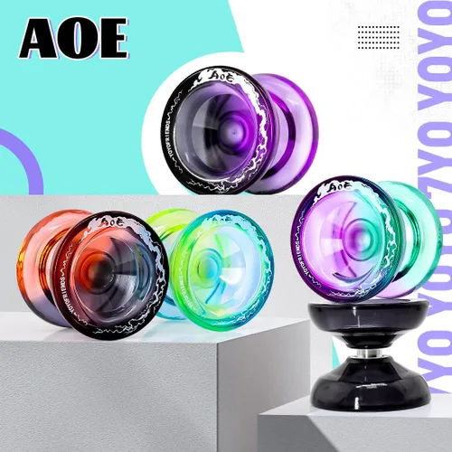 Miniatura 6 de 7YO AOE Yoyo Profesional Sensible para Niños, Yo-yo Principiante con Agujeros Profundos para Dedos, Yoyo de Trucos de Plástico con Rodamiento No