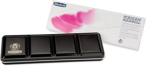 Miniatura 2 de Schmincke - HORADAM AQUARELL Caja de color con 24 acuarelas de la más alta calidad, 74424097, Caja de metal negro, Set de pintura, acuarelas
